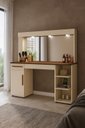 Ver imagem 2 de Penteadeira Off White Grande com 2 Gavetas e 1 Porta Cj