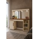 Ver imagem 2 de Penteadeira Off White Grande com 2 Gavetas e 1 Porta Cj