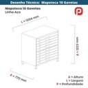 Ver mais imagens de Mapoteca 10 Gavetas Pandin 120cm (larg) Inmetro Tampo Mdp Cinza