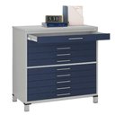 Ver imagem 2 de Mapoteca 10 Gavetas Pandin 120cm (larg) Inmetro Tampo Mdp Cinza