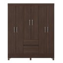 Ver imagem 2 de Guarda-roupa Ecom Ii 128m com Cabideiros, 2 Gavetas e Prateleiras - Café Touch Demóbile