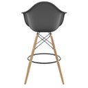 Ver imagem 2 de Conjunto com 2 Banqueta para Sala de Jantar Arm PP Dsw Cinza/Brasão
