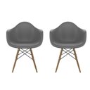Ver imagem 4 de Conjunto com 2 Cadeiras para Sala de Jantar Arm Dsw Cinza/Brasão