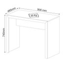 Ver imagem 3 de Mesa para Escritório Escrivaninha 90 Cm Amêndoa