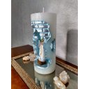 Ver imagem 4 de Nossa Sra. de Fátima na Vela Gruta cor branco com azul
