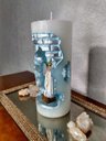 Ver imagem 4 de Nossa Sra. de Fátima na Vela Gruta cor branco com azul