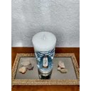 Ver imagem 3 de Nossa Sra. de Fátima na Vela Gruta cor branco com azul