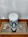 Ver imagem 3 de Nossa Sra. de Fátima na Vela Gruta cor branco com azul