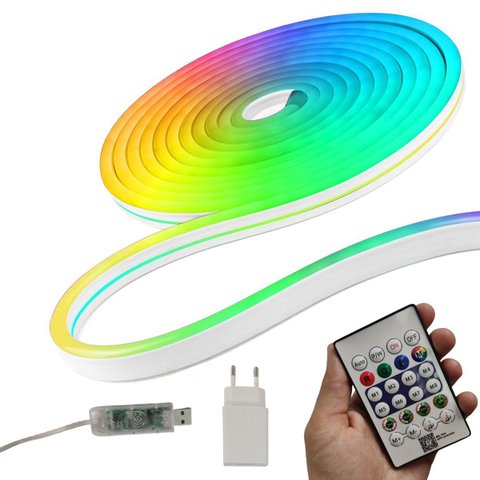 Fita Neon Led Aplicativo Celular Rgb 5 Metros Iluminaçao Ip68 Decoraçao Sala Quarto Casa Gamer Sanca