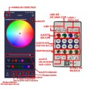 Ver imagem 2 de Fita Neon Led Aplicativo Celular Rgb 5 Metros Iluminaçao Ip68 Decoraçao Sala Quarto Casa Gamer Sanca
