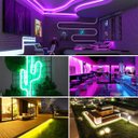 Ver imagem 4 de Fita Neon Led Aplicativo Celular Rgb 5 Metros Iluminaçao Ip68 Decoraçao Sala Quarto Casa Gamer Sanca