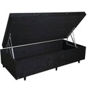 Ver imagem 1 de Cama Box Baú Solteiro Preto 42x88x188 Suede