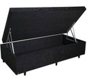 Ver imagem 1 de Cama Box Baú Solteiro Preto 42x88x188 Suede