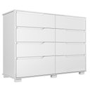 Ver imagem 2 de Cômoda para Quarto 8 Gavetas 147cm Georgia Branco