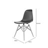 Conjunto com 2 Cadeiras para Sala de Jantar Eames Pp Dsw - 3