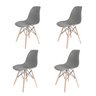 Conjunto com 4 Cadeiras para Sala de Jantar Eames Pp Dsw - 1