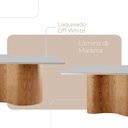 Ver imagem 3 de Mesa Suiça 180cm Tampo Laqueado com Vidro Moderna Mobília