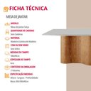 Ver imagem 4 de Mesa Suiça 180cm Tampo Laqueado com Vidro Moderna Mobília