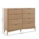 Ver imagem 2 de Comoda Madeira Macica Taeda 8 Gavetas 138 Cm 3302u Tauari Festra