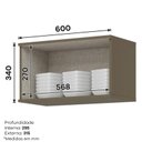 Ver imagem 3 de Aéreo 01 Porta Basculante 600mm Connect Duna/cristal - Henn