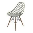 Ver imagem 2 de Conjunto com 4 Cadeiras para Sala de Jantar Kayla Dsw - Cor: Verde Militar