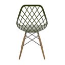 Ver imagem 3 de Conjunto com 4 Cadeiras para Sala de Jantar Kayla Dsw - Cor: Verde Militar