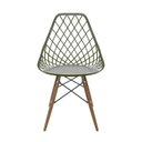 Ver imagem 1 de Conjunto com 4 Cadeiras para Sala de Jantar Kayla Dsw - Cor: Verde Militar