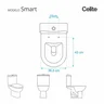 Assento Sanitário MDF Soft Close Smart Onix (Preto Fosco) para Vaso Celite com Ferragem Dourada - 3