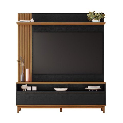 Estante Home Nt1335 para Tv até 65" Preto Tx/freijó Trend Notável Móveis
