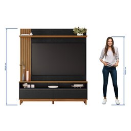 Estante Home Nt1335 para Tv até 65" Preto Tx/freijó Trend Notável Móveis - 7 Estante Home Nt1335 para Tv até 65" Preto Tx/freijó Trend Notável Móveis - 7