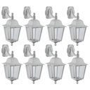 Ver imagem 1 de Kit 8 Arandelas Luminária Branca Lente Transparente Parede Termoplástico Dital