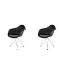 Ver imagem 1 de Conjunto com 2 Cadeiras para Sala de Jantar Arm Eiffel Preto
