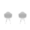 Ver imagem 4 de Conjunto com 2 Cadeiras para Sala de Jantar Arm Eiffel Branco