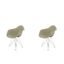 Ver imagem 1 de Conjunto com 2 Cadeiras para Sala de Jantar Arm Eiffel Bege/Fendi