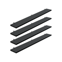 Ver imagem 1 de Kit 4 Prateleira Preta 80X10 + Suporte Flutuante Mdf  Organizadora Decoração Cozinha Banheiro Sala