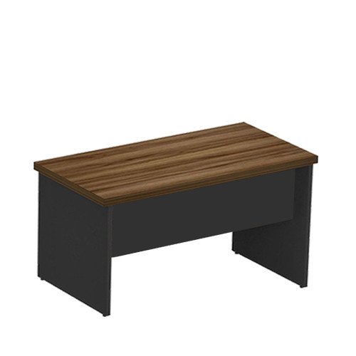 Mesa de Escritório 1,50×0,60m Sem Gavetas – WORDSTAR – NOGAL MÁLAGA/PRETO - 1