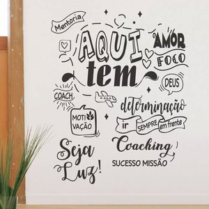Adesivo de Parede Aqui tem Amor-Medio 98x124cm