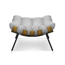 Ver imagem 1 de Puff Costela Decorativo Sala E Escritório Suede Cinza