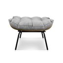 Ver imagem 2 de Puff Costela Decorativo Sala E Escritório Suede Cinza
