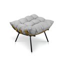 Ver imagem 3 de Puff Costela Decorativo Sala E Escritório Suede Cinza