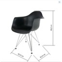 Ver imagem 3 de Conjunto com 2 Cadeiras para Sala de Jantar Arm Eiffel Laranja/Tangerina