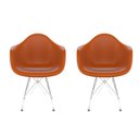 Ver imagem 4 de Conjunto com 2 Cadeiras para Sala de Jantar Arm Eiffel Laranja/Tangerina