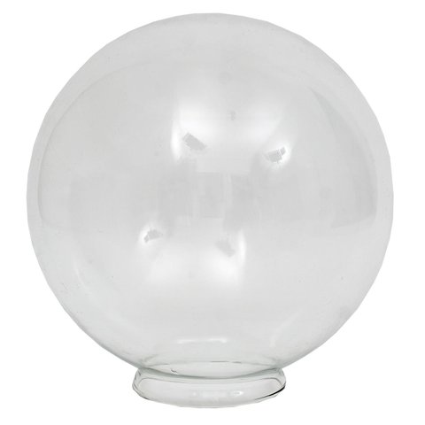 Globo de Vidro com Colar 15 X 35 P/ Poste de Jardim:incolor Brilho/n/a