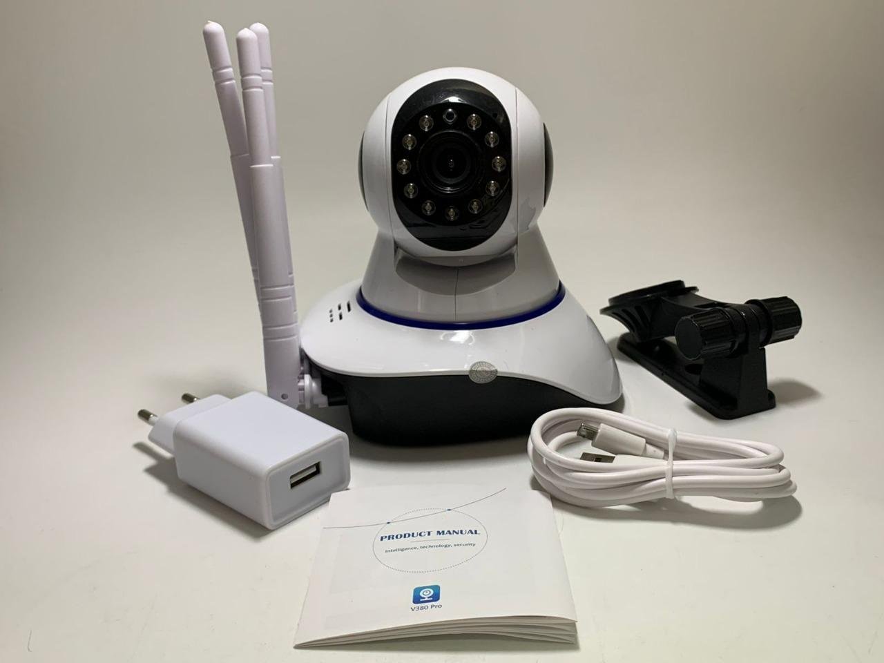 Camera Robo 3 Antenas Ip Wifi 360º App V380 Pro - 2