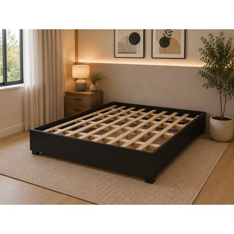Base Cama Box Casal Imperatriz Com Pés Preto Viero