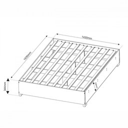 Base Cama Box Casal Imperatriz Com Pés Preto Viero - 3