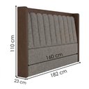Ver imagem 3 de Cabeceira Queen 160 cm Lumina com Frame Linho Tca 208 Corino Tcs 721 Peer