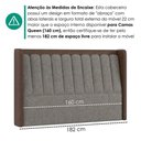Ver imagem 6 de Cabeceira Queen 160 cm Lumina com Frame Linho Tca 208 Corino Tcs 721 Peer