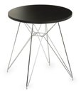 Ver imagem 1 de Mesa Eames 70 Cm Tampo Redondo Preto Base Torre Cromada - 28701