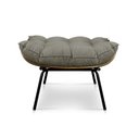 Ver imagem 3 de Kit Poltrona e Puff Costela Veludo Capuccino